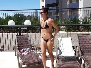 I met her at the pool, invited her to my abode and look what happened!
