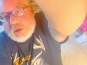 Big fat country daddy special Cracker Barrel Sausage huge cumshot