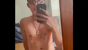 Slender Asian Boy JERKS OFF While Moaning in Hot Mirror Self-Obsession – 18+