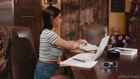 My Busty Lesbian Classmate Watches My Porn And Gets Taste My Cock
