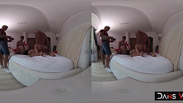 Lewd Lana Kneels And Takes Turns Deepthroating Matt And Porno Dan!