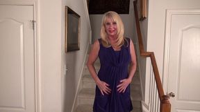 rae hart in purple dress