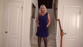 rae hart in purple dress