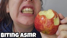 ASMR Apple Biting & Chewing - Mouth Sounds Close Up