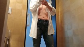 Takes off Her Underwear and Puts on Skinny Jeans and Shirt