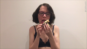Eating an eclair