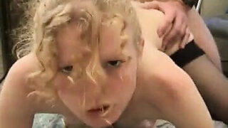 Slut getting rough assfuck