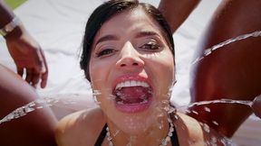 black boys gangbang first time pissing on me! dp on my birthday