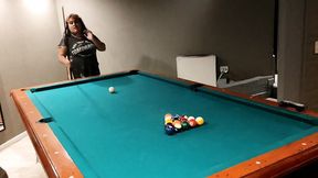 Pool game turns into fast stuff with my stepsis