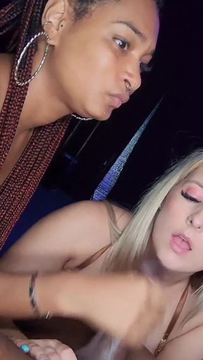 Addis Fouche &amp; Take Turns Deep Throating Lupe&#039;s BBC Until He Cums
