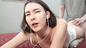 Fucking girlfriend with a big ass and huge breasts! Beautiful girlfriend big ass huge breasts loves sucking my cock! Home porn!