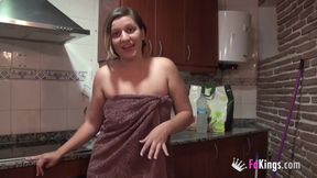 Cute Spanish nurse shows us her relaxation style