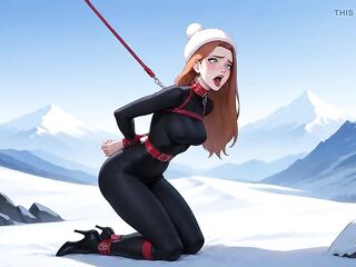 After Climbing the Snowy Summit, Enjoy the White-hawt Climax Whip and Mountain Whip for an Excellent XXX Experience.