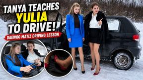 TANYA YULIA DRIVING LESSON SNOW STUCK full video 50 min 1080