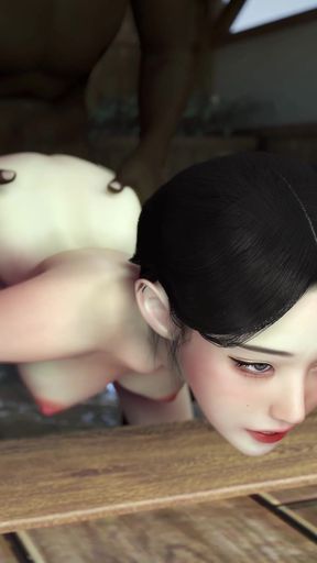 3D Horny Slut Korean Babe Got Fucked by BBC
