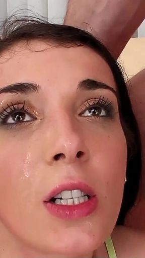 Thrilling moment from &quot;First Anal and DP Group Sex for Big saggy Tits Teen Velvet by 3 Huge Cock older Guys&quot;