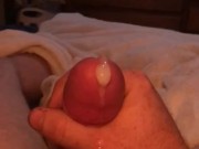 Thick ginger load in slow motion