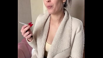 Nude smoking goddess: Sensual and naughty