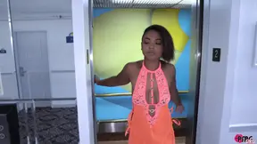 Young queen Avery Jane takes on two big black cocks