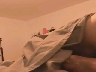 Mom gets scared alone and joins step son in bed all naked and rides his big hard cock