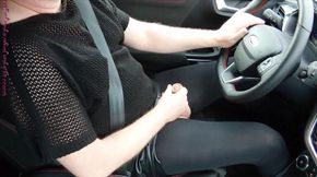 Sexy frivolous in the car 2. Crossdresser
