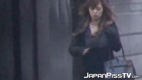 Cute Japanese girls unaware as they pee on cam