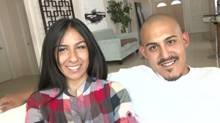 Naughty Latina amateur has her pussy stretched out