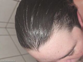 Stepsister suck in shower