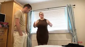 Curvy British MILF Becky seduces her shy tenant