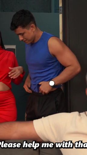 Stepmother and stepson fuck behind her husband's back he catches them!   Clip 2
