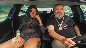 Sexy Tranny Fucked During Taxi Ride