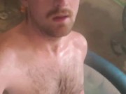 GAY OTTER SOLO HOT TUB FUN
