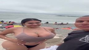 Latina beauty takes a huge black rod up her backside