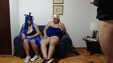 trio con dos gordas venezolanas