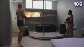 Clara And Lover Play With Beach Ball