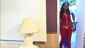 Horny black babe deepthroats big black cock