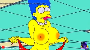 Marge Simpson Flaunts Busty Curves in Steamy Animated Fantasy Scene