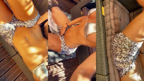 comme promis je me suis mis toute nue sur ma terrasse... c’est tellement plus...