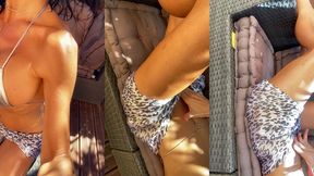 comme promis je me suis mis toute nue sur ma terrasse... c’est tellement plus...