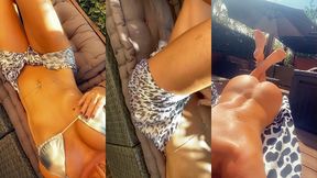comme promis je me suis mis toute nue sur ma terrasse... c’est tellement plus...