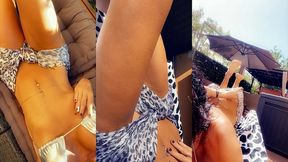 comme promis je me suis mis toute nue sur ma terrasse... c’est tellement plus...