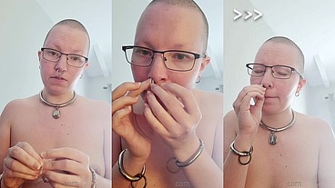 Join me as I attempt to stretch my septum piercing up to 6g(4mm) so I can put an even thicker ring in it.
