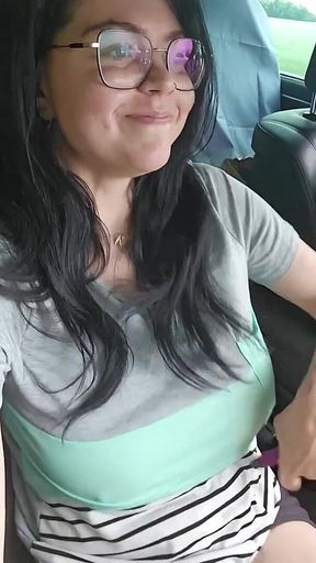 Vaping During Naked Driving Car