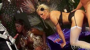 Voodoo Slut Gets Stuffed And Soaked In Four-way Fuck