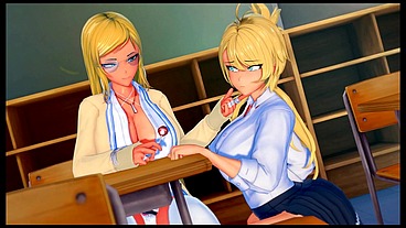 Futa's World of NTR [ FUTANARI HENTAI game PornPlay ] Ep.3 Library rough fuck !