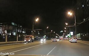 Jeny Smith gets naked on the back seat of taxi