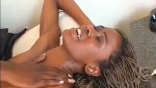 Scorching skinny dark-hued babe rectal penetration