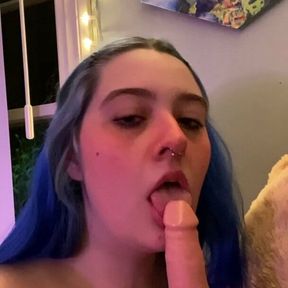 Egirl LOVES Sucking Cock So Much She Resorts To Toys!