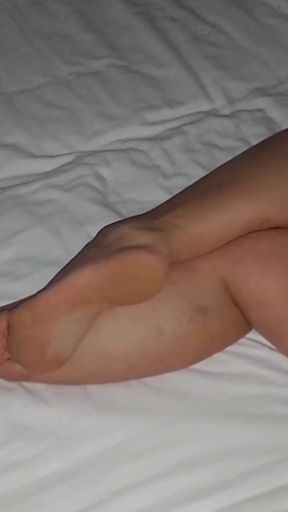 Amateur Blonde Wife Enjoys Footjob and Foot Worship