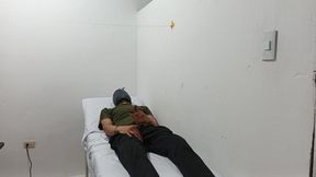 Perverted Doctor Masturbates Cock in the Office